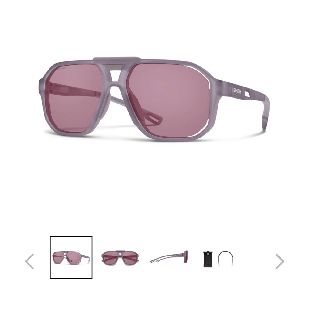 SMITH Truss Sunglasses in Matte Meteorite Crystal | ChromaPop Low Light Rose